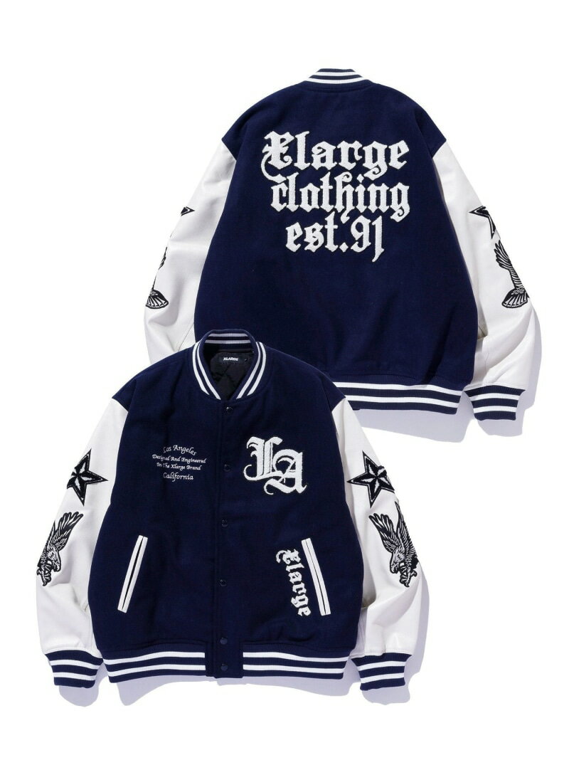 楽天市場】エクストララージ スタジャン（カラーネイビー）（コート