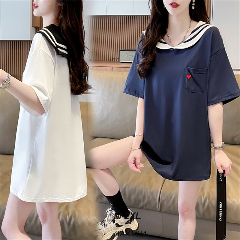 楽天市場】セーラー襟（Tシャツ・カットソー｜トップス）：レディース