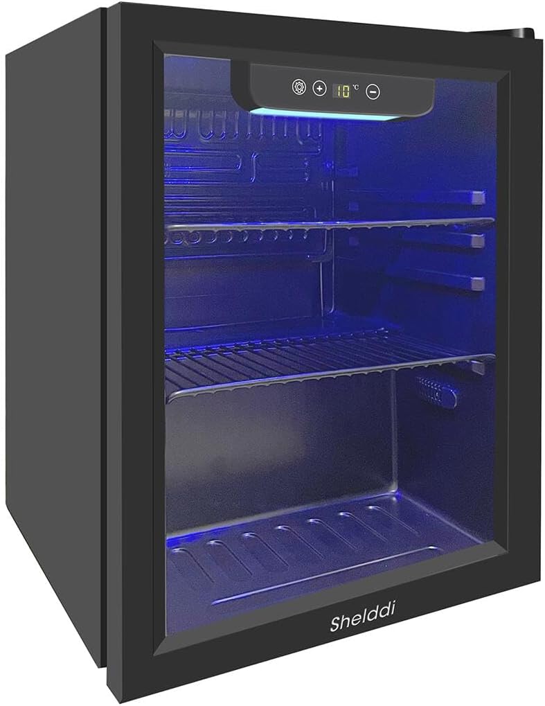 ガラスドア小型冷蔵庫 黒 23L ガラスドア小型冷蔵庫 黒 23L ガラスドア