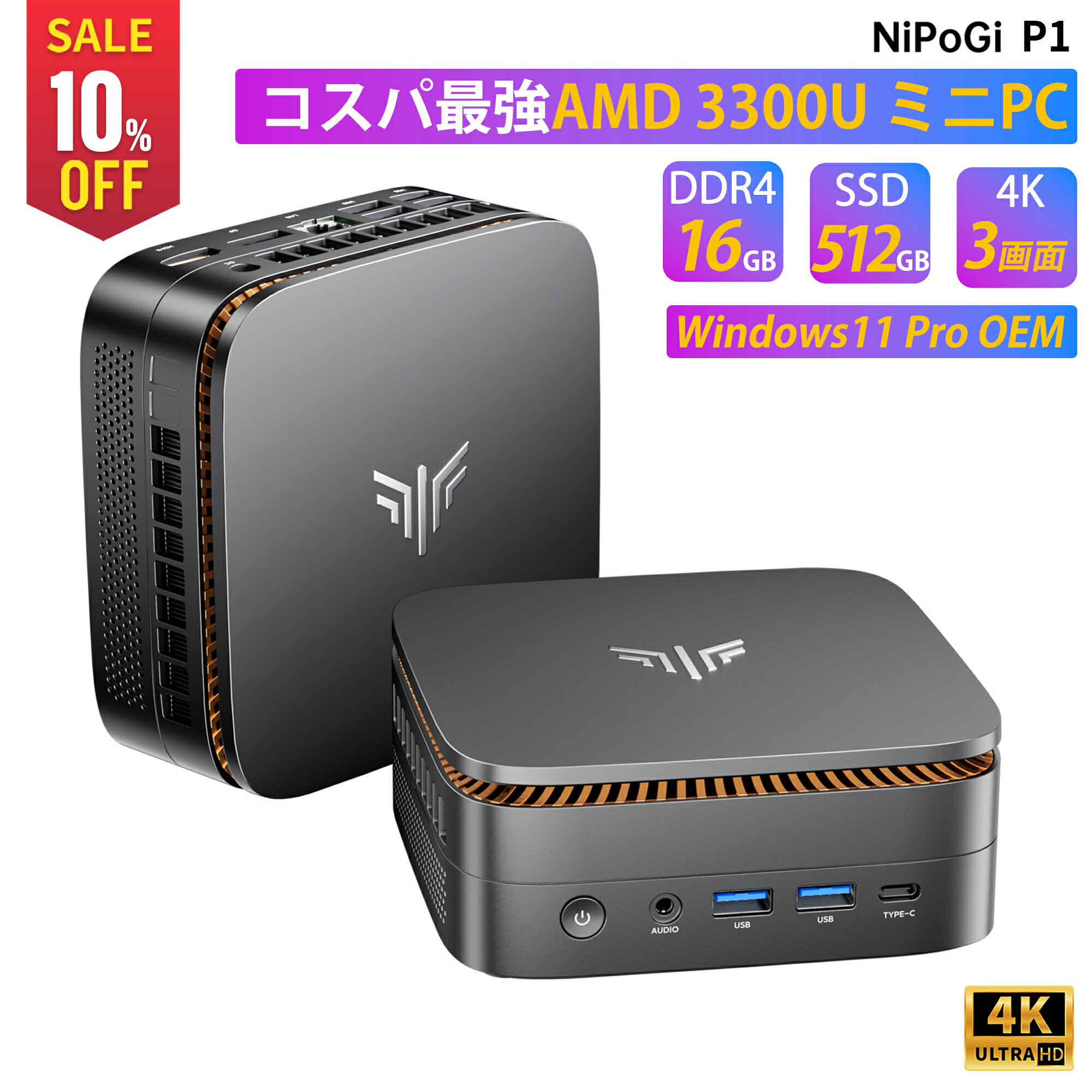 楽天市場】NiPoGi ミニPC Windows11 N5105 16GB 512GB SSDの通販