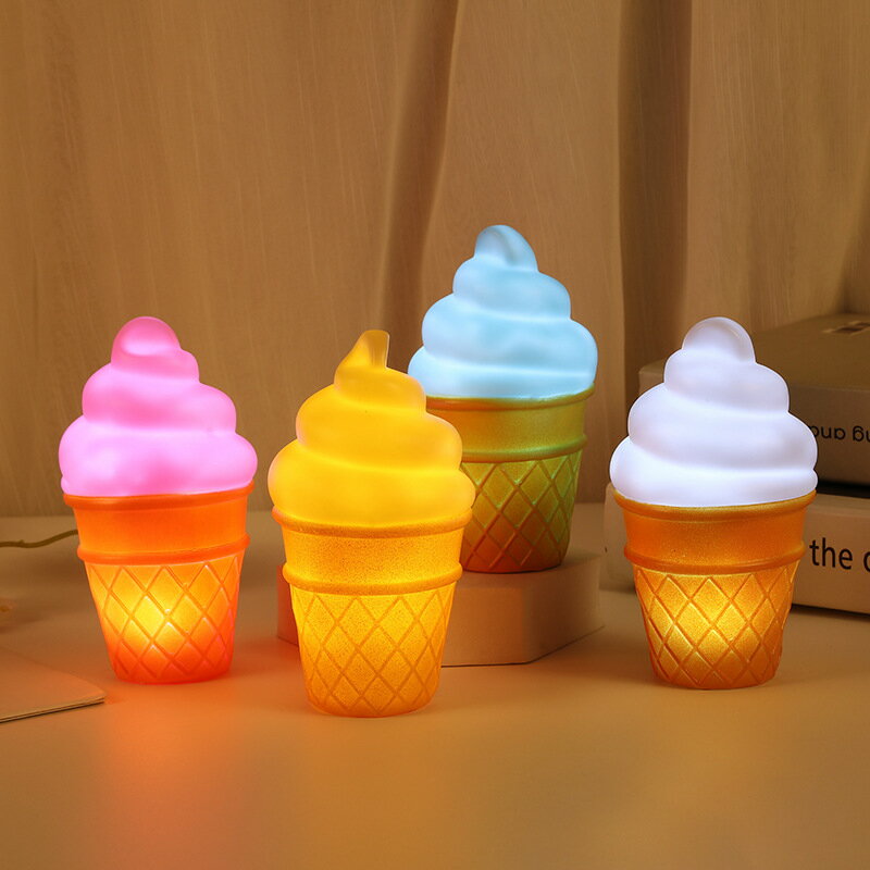 アイスクリームオブジェ LEDライト付き 大きめ アイスクリームオブジェ