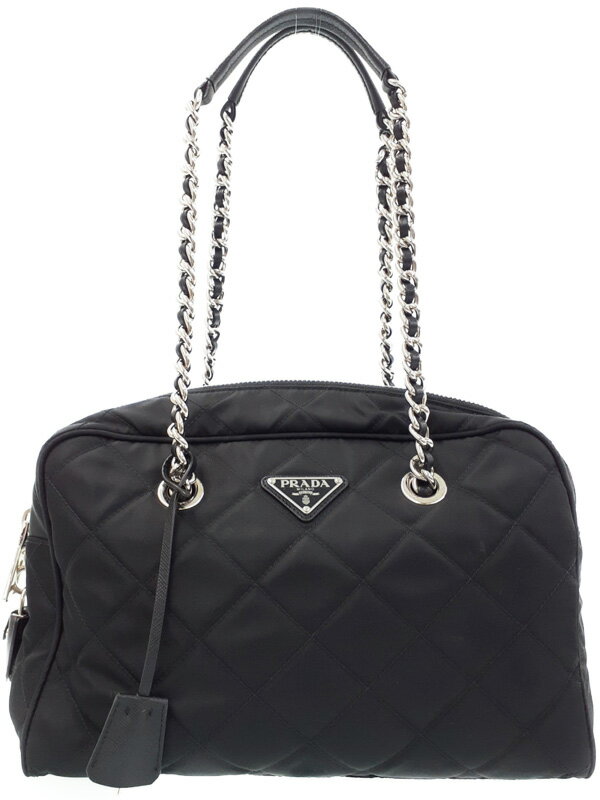 PRADA】プラダ『キルティング ナイロン チェーンショルダーバッグ