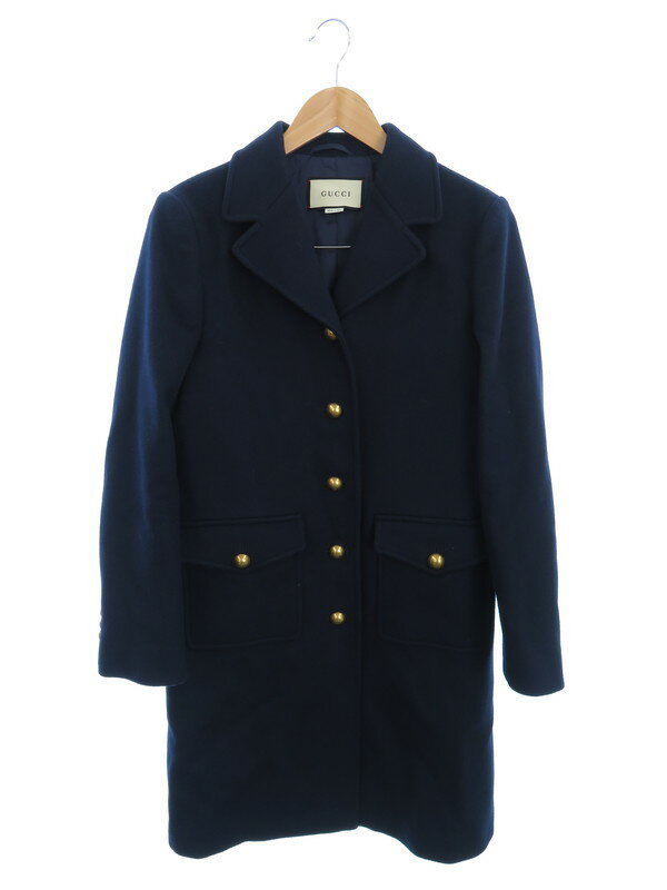 GUCCI】【ダブルGウールコート】【イタリア製】グッチ『ウールコート