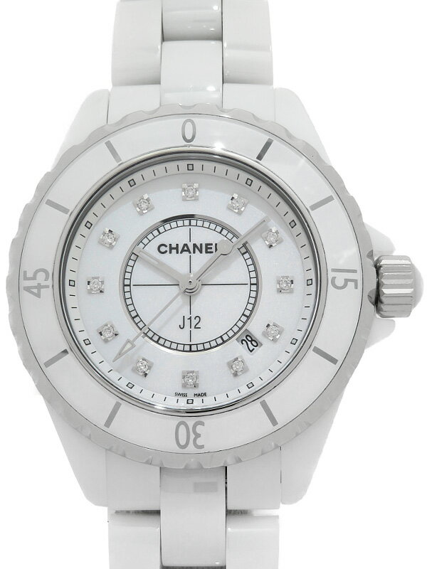 CHANEL】シャネル『J12ホワイトセラミック 12Pダイヤ 33mm』H1628