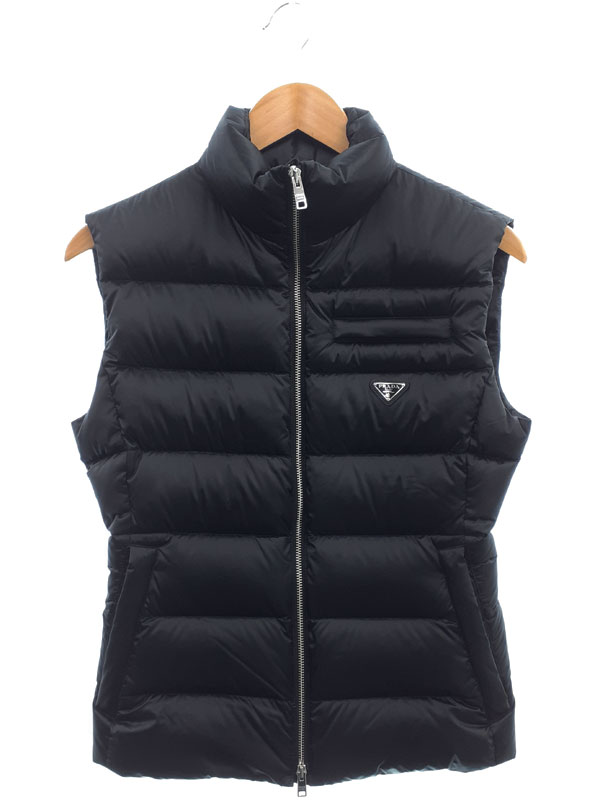 PRADA】プラダ『三角ロゴ トライアングルプレート ダウンベスト size42