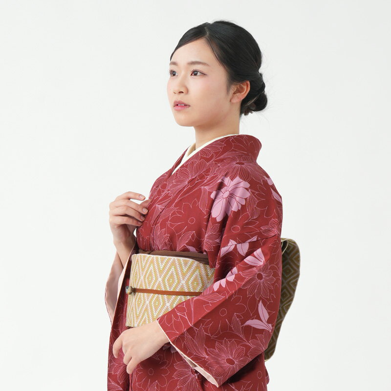 楽天市場】洗える着物 セット（カラーレッド）（レディース