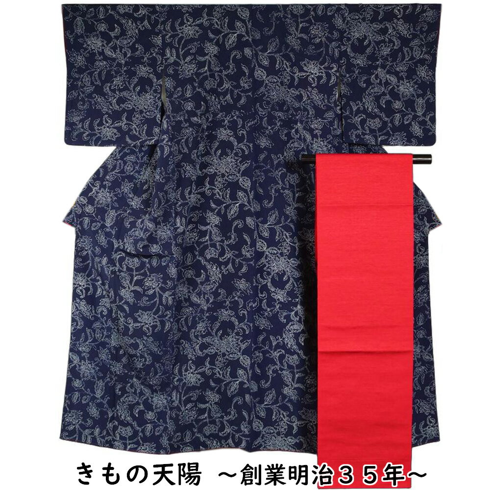 楽天市場】藍染 着物 正絹の通販