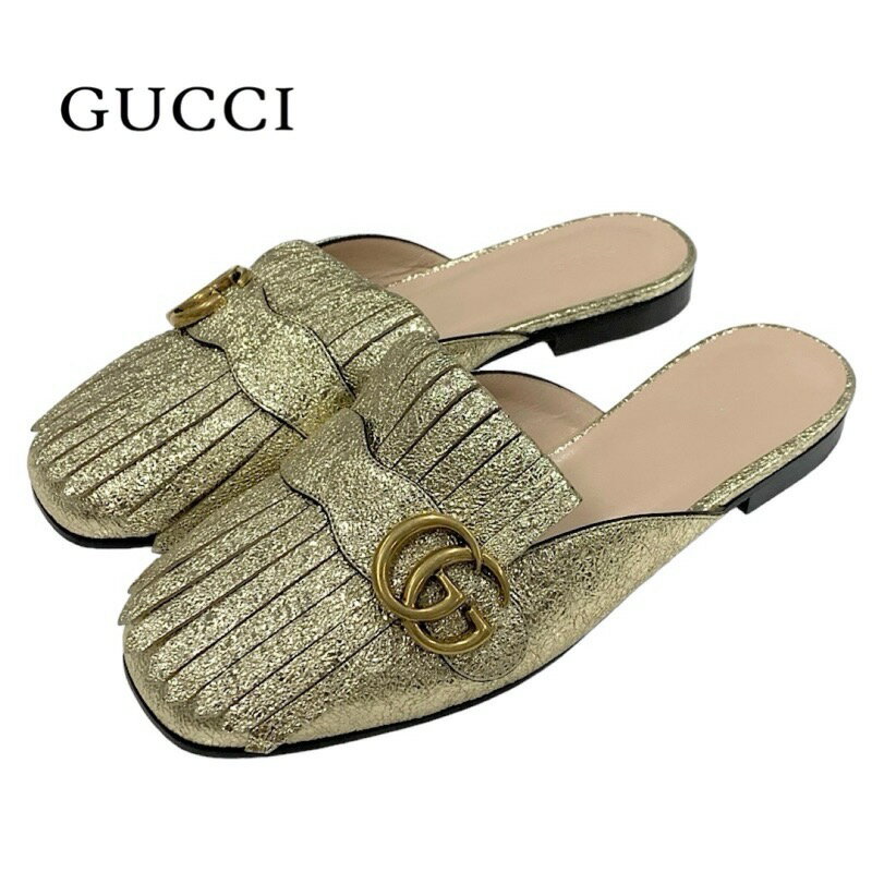 GUCCI マーモント レディース ミュール スリッパ サイズ38 GUCCI