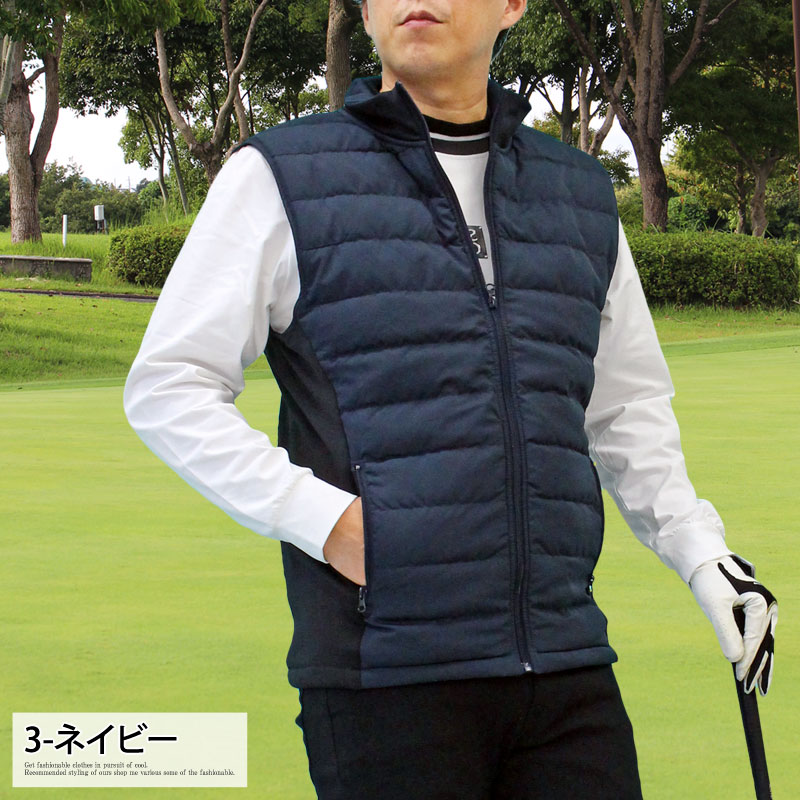 楽天市場】ダウンベスト メンズ（カラーネイビー）（スポーツ