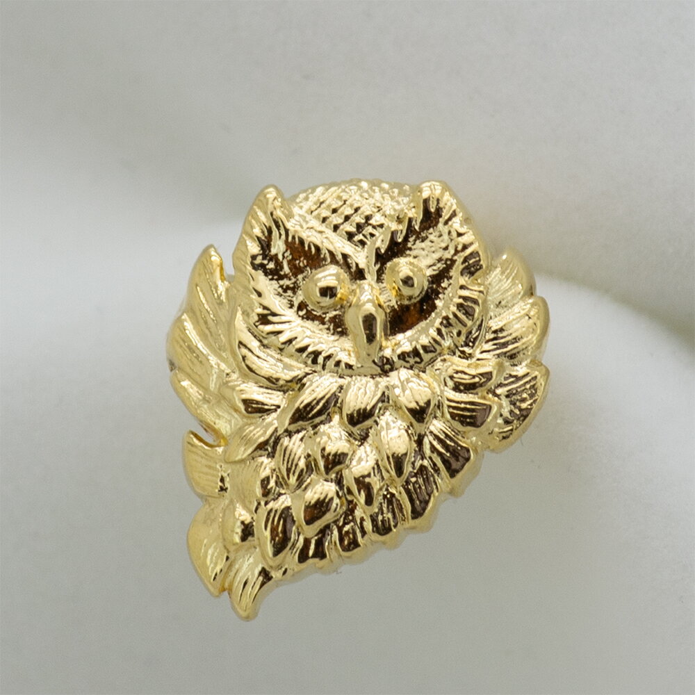 楽天市場】フクロウ ブローチ k18の通販