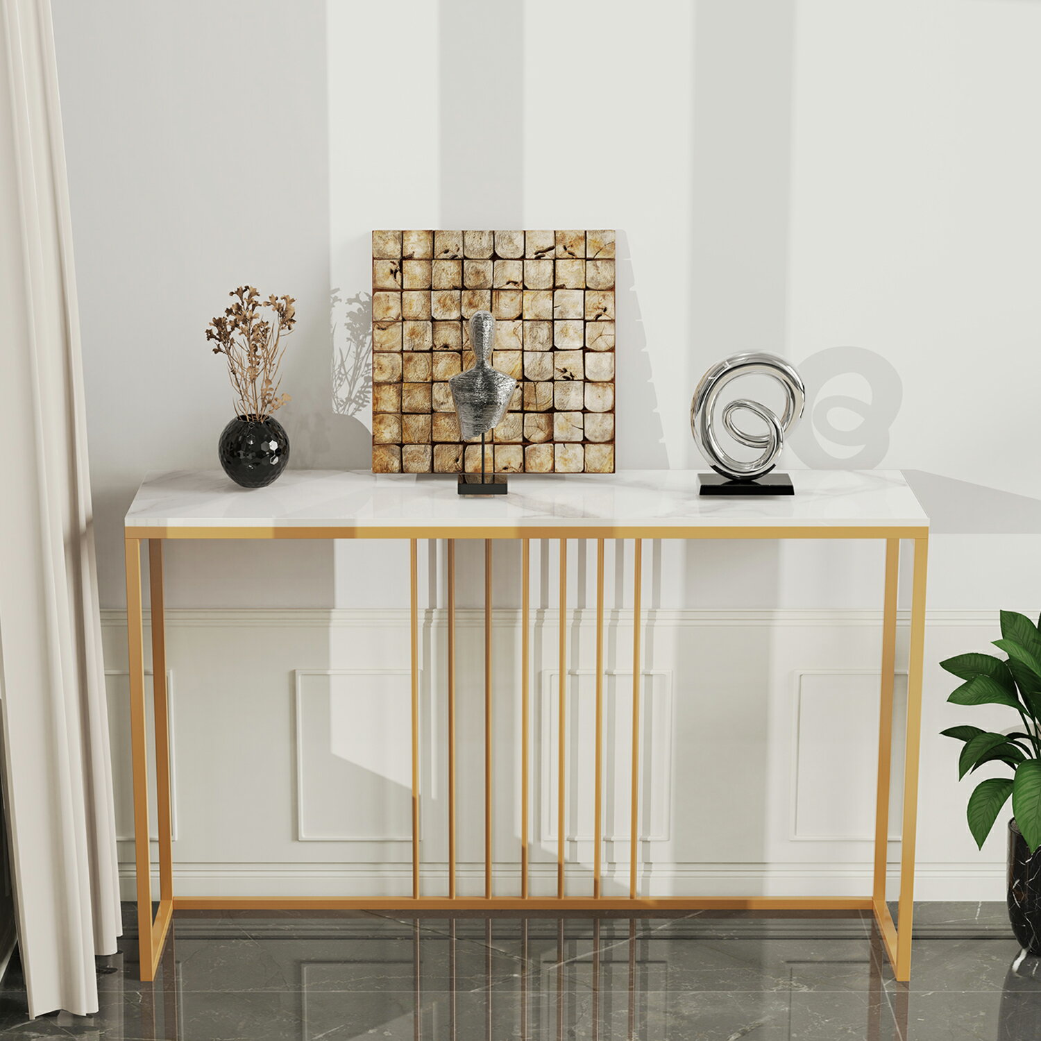 楽天市場】コンソールテーブル ゴールドの通販