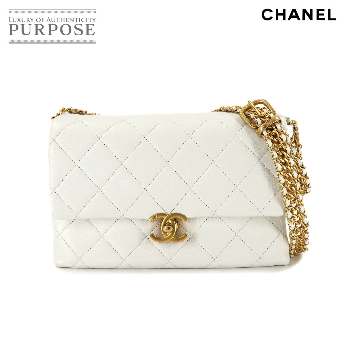 楽天市場】シャネル チェーンショルダー（カラーホワイト