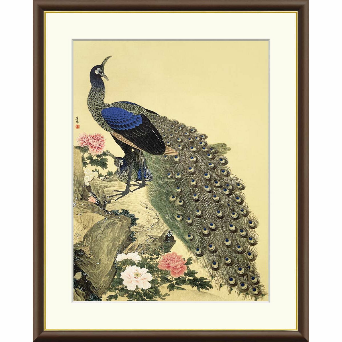 楽天市場】孔雀 絵画（日本画｜絵画）：アート・美術品・骨董品・民芸