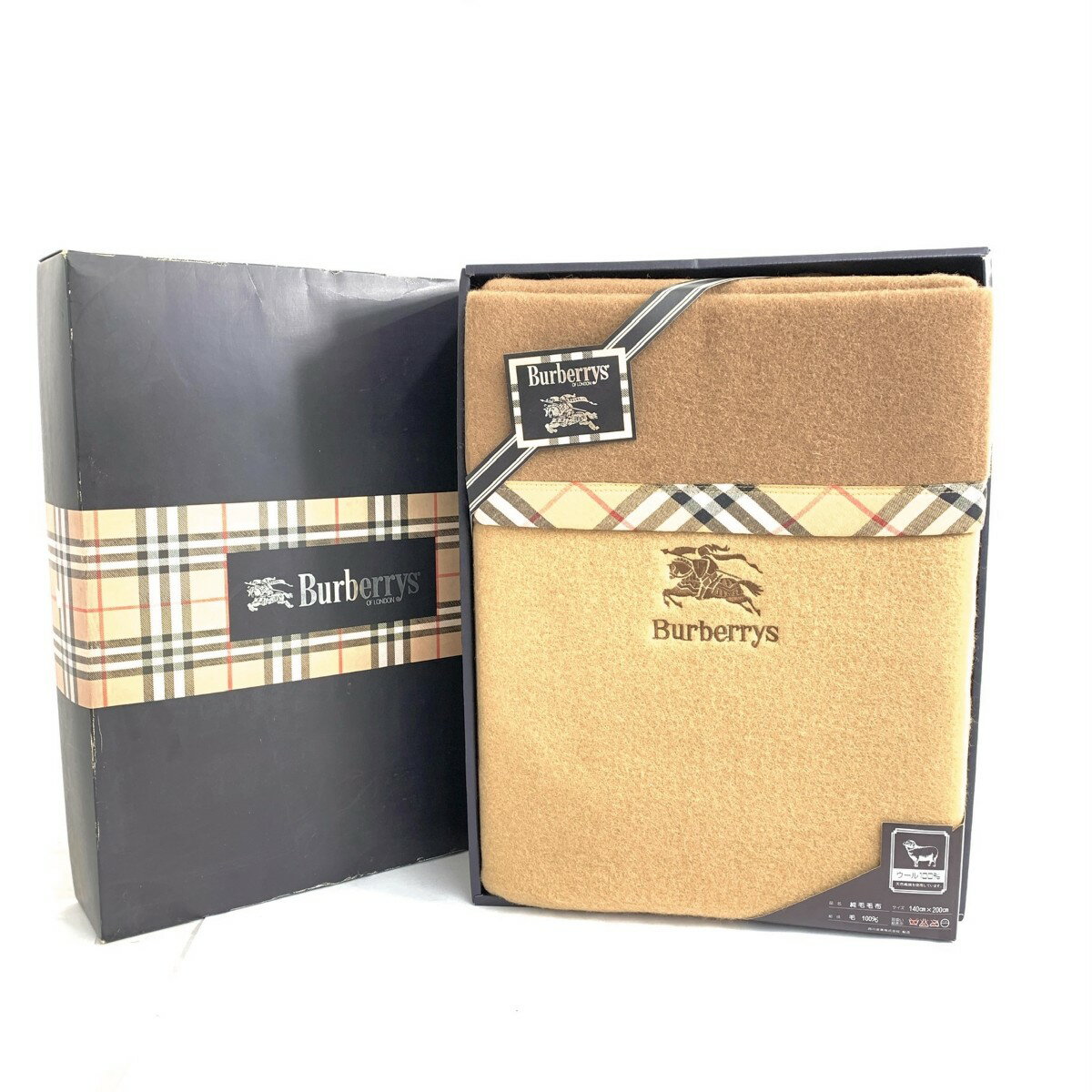 楽天市場】バーバリー ウール毛布の通販