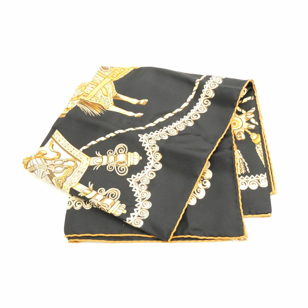 ☆美品☆エルメス カーディガン スカーフ柄 カレ シルク 金ボタン