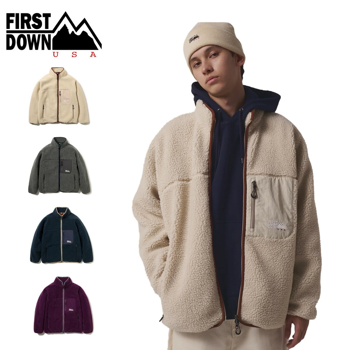 楽天市場】ボア ジャケット（ブランドファーストダウン）（メンズ