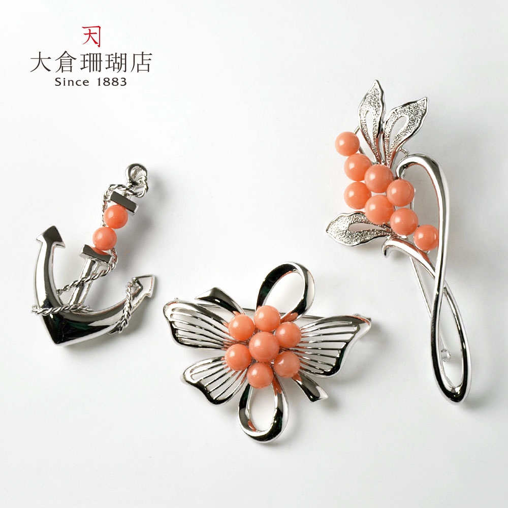 楽天市場】珊瑚（ブローチ｜レディースジュエリー・アクセサリー