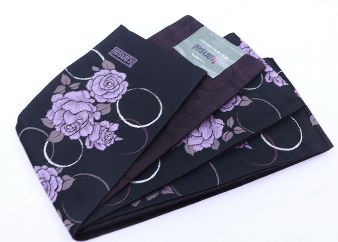 ❤kansai 寛斎 浴衣✭黒地に花火 ✭花柄 ✭キラキララメ 身丈160