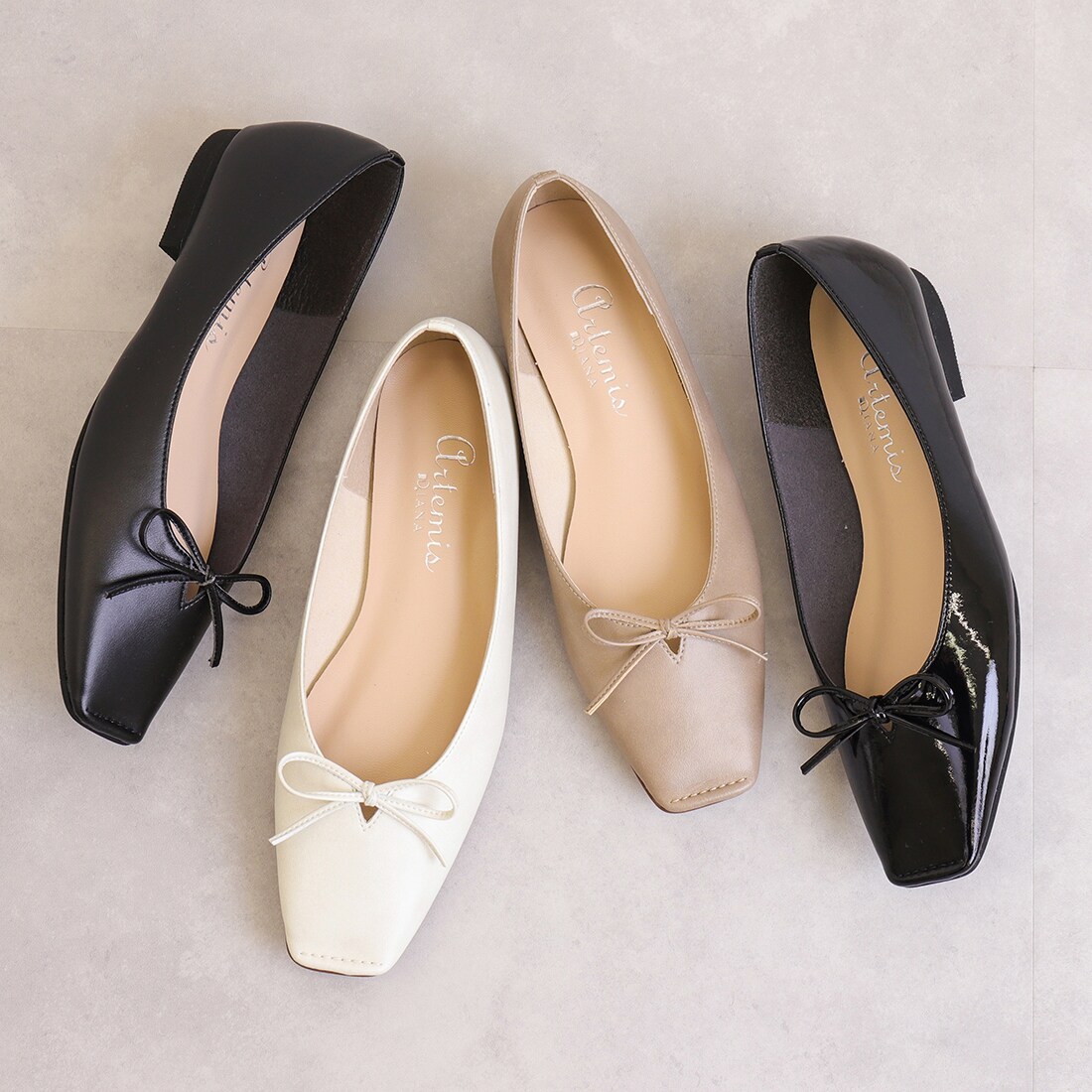 楽天市場】ダイアナ フラットシューズ リボンの通販