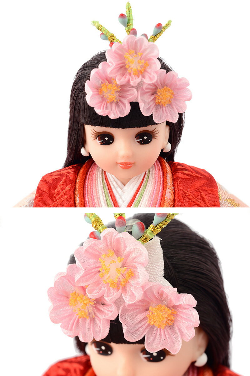 雛人形 リカちゃん 久月 ひな人形 収納飾り 三段飾り 五人飾り 桐製