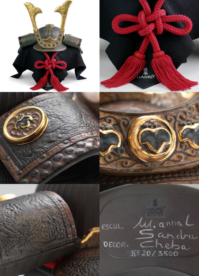 リヤドロ 五月人形 Lladro 兜平飾り 兜飾り 袱紗・台座付 【2026年度