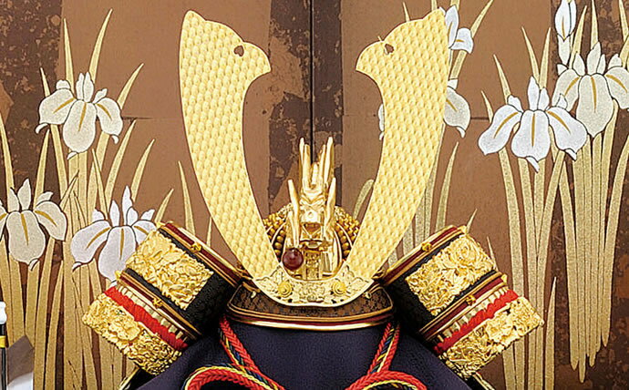 五月人形 兜平飾り 兜飾り 二曲飾り 平安翠雲作 嵯峨兜 箔押小札 13号