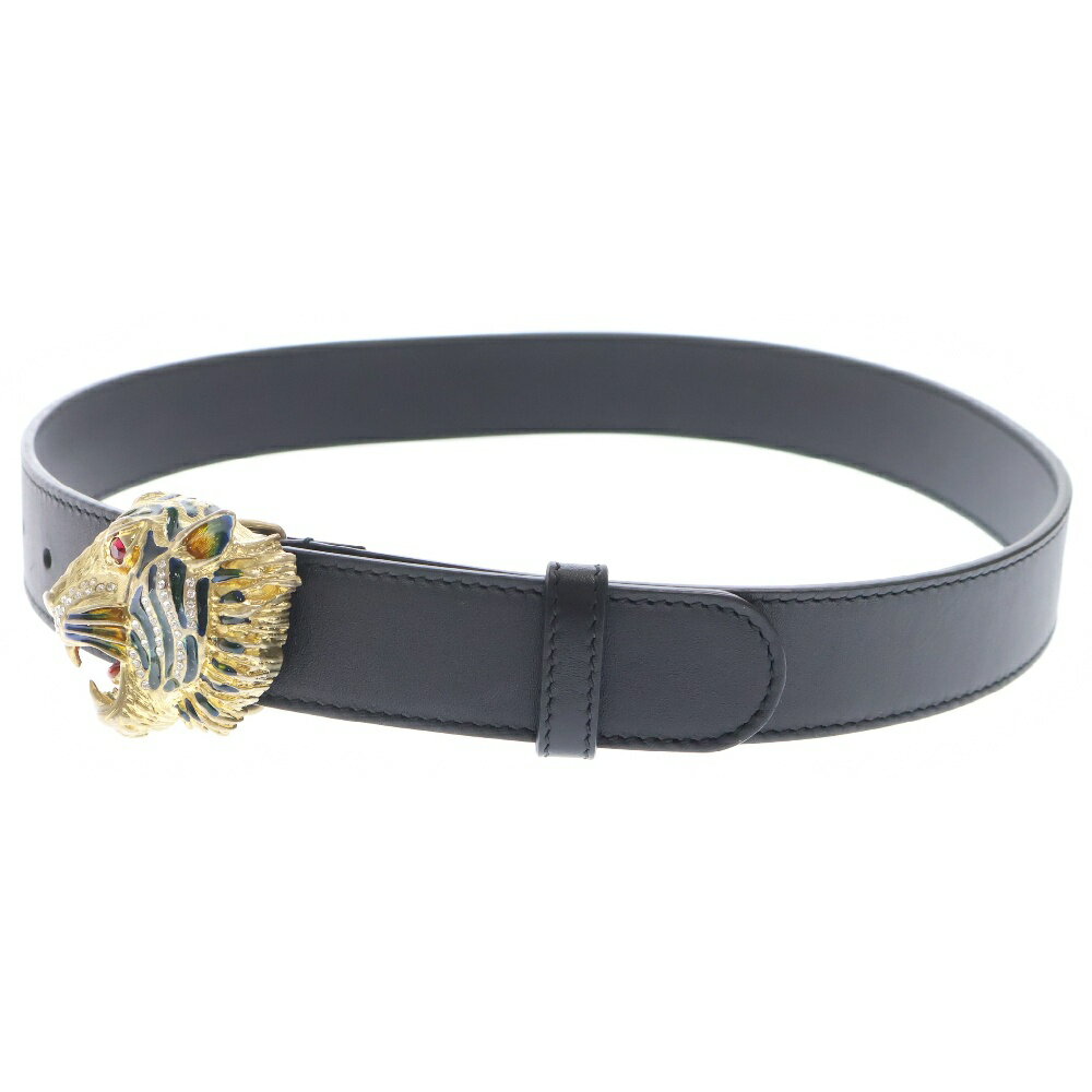 グッチウエストマークロープベルトブラックパイソン