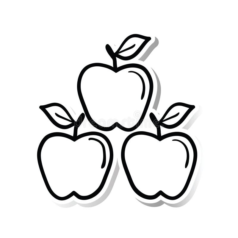 Three Apples Stock Illustrations – 712 Three Apples Stock