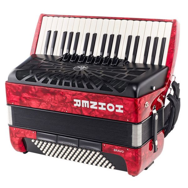 Hohner Bravo III 96 silent key red – United States