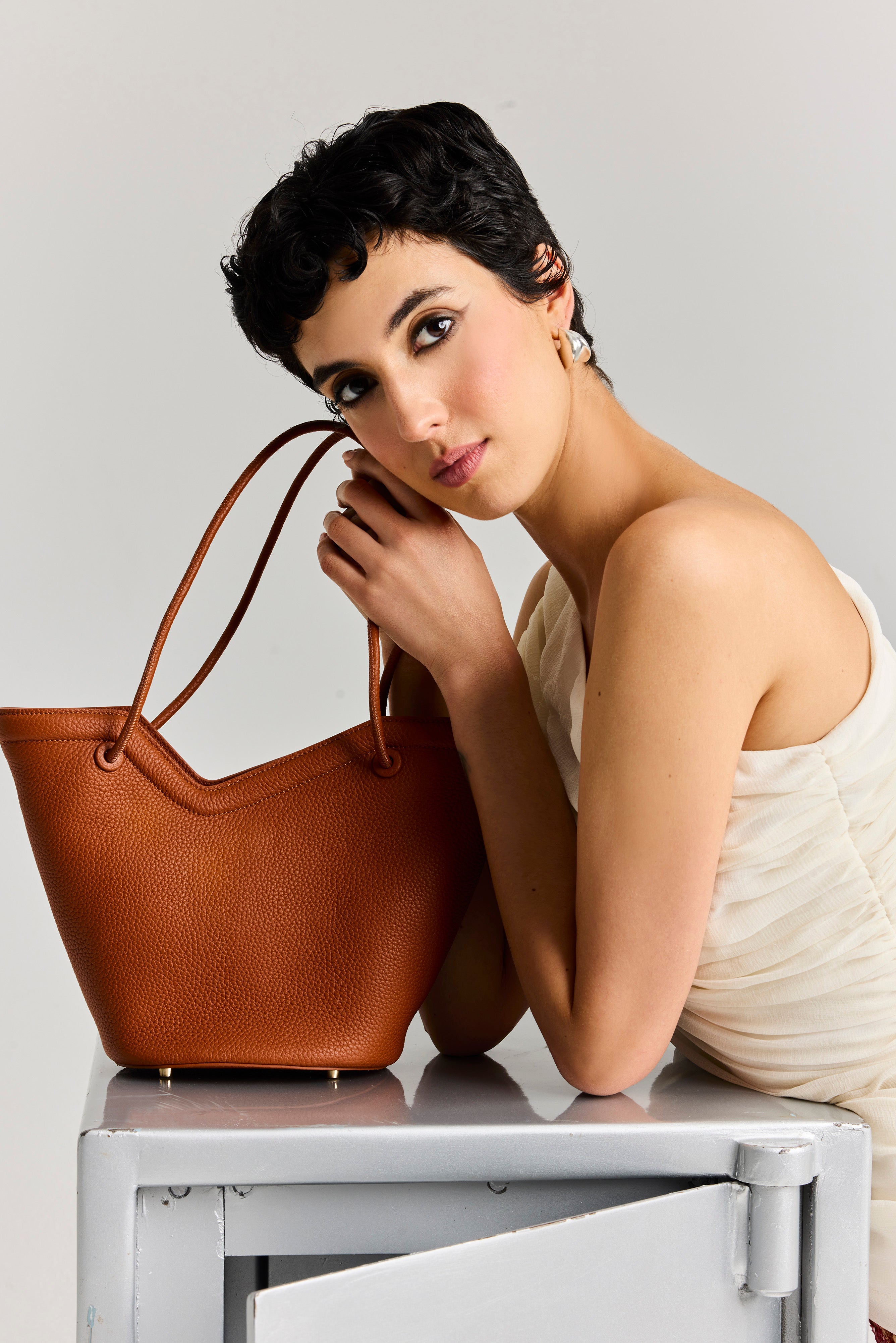 Palma camel tote bag