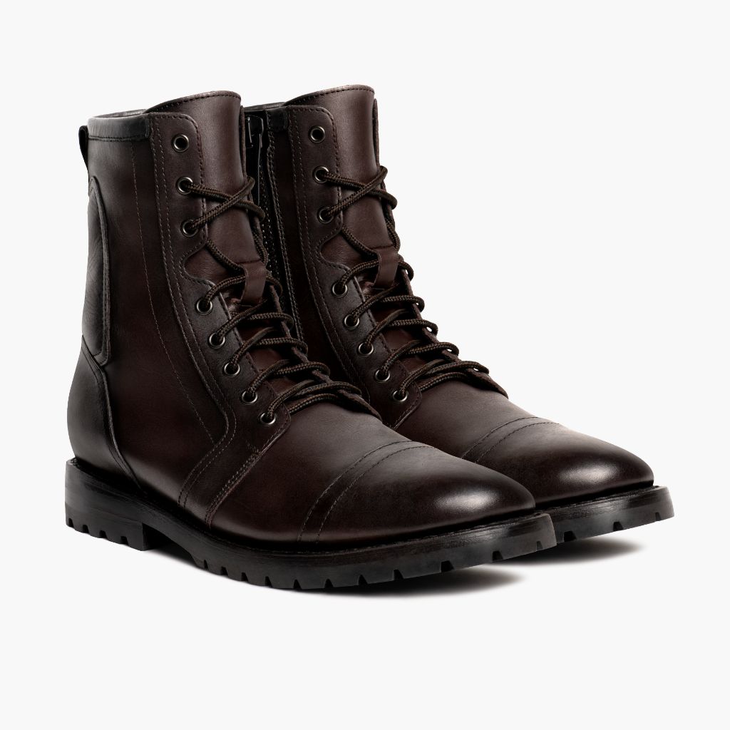 Men's Casa Moto Zip-Up Boot in Brown 'Old English' Leather - Thursday