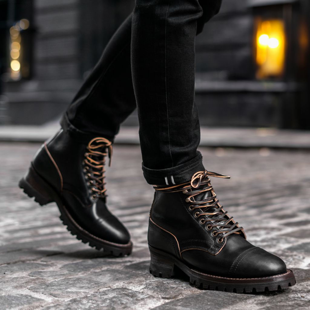 Men's Challenger Boot In Black x Natural Teacore Leather - Thursday
