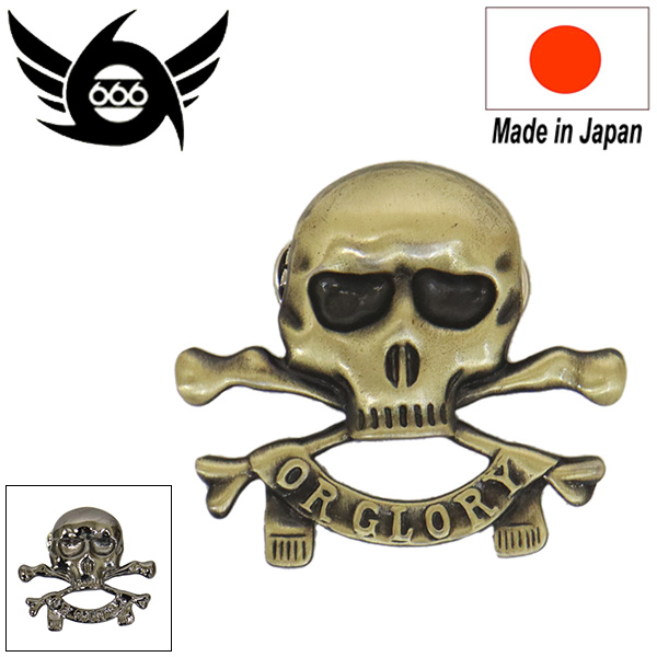 正規取扱店 666 ORIGINAL SOA0015 DEATH OR GLORY ピンバッジ
