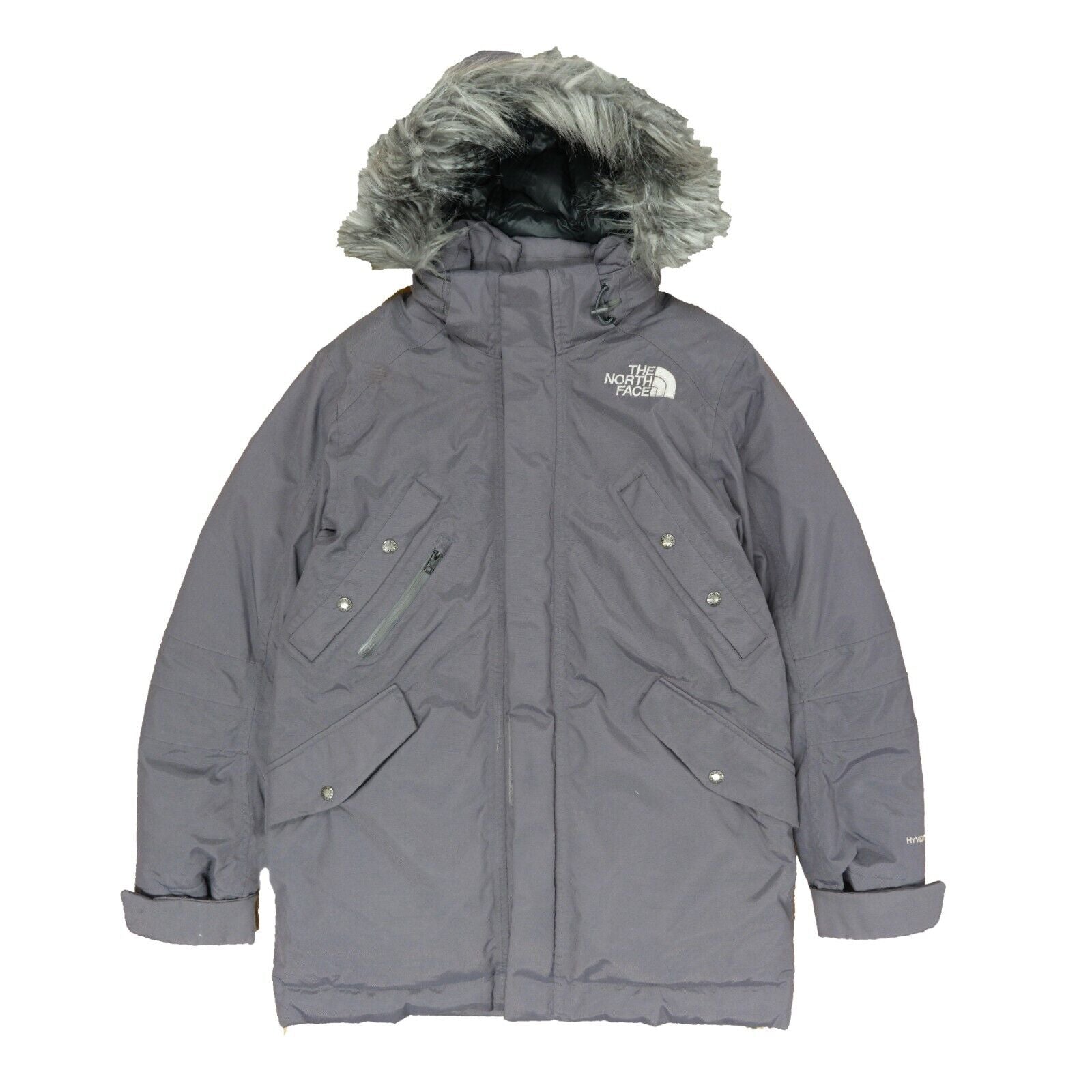 The North Face Parka Coat Jacket Size Small Gray Hyvent Down