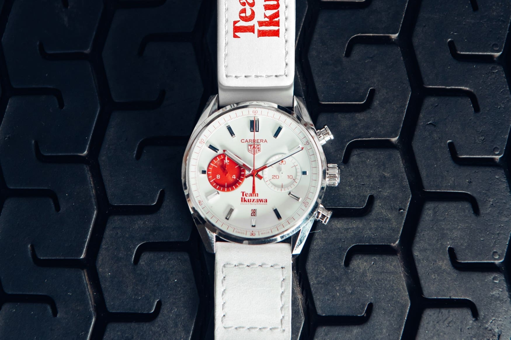 The TAG Heuer Carrera Chronograph x Team Ikuzawa by Bamford is one