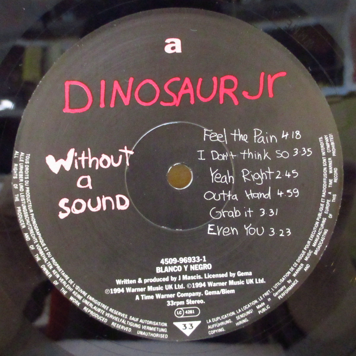 DINOSAUR Jr. (ダイナソーJr.) - Without A Sound (EU オリジナル LP)