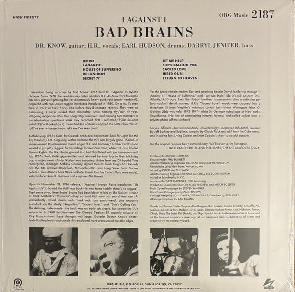 BAD BRAINS (バッド・ブレインズ) - I Against I - Punk Note Edition