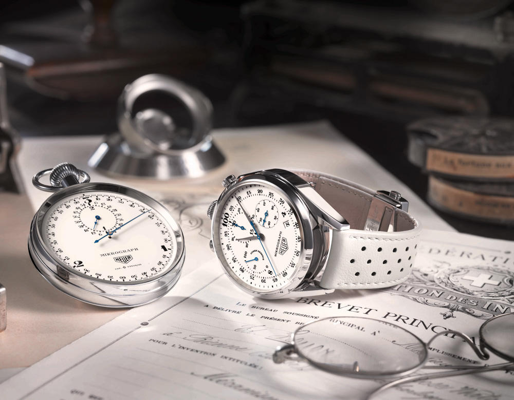 タグ・ホイヤー、1/100秒の計測を可能にした世界初のストップウォッチ