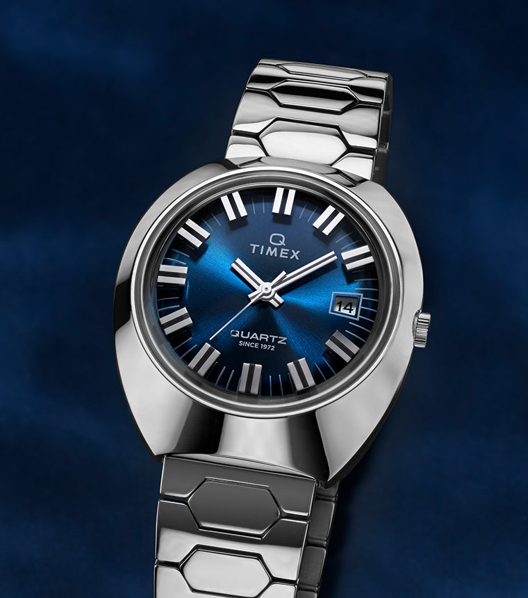 Q Timex® 1972 Time Machine Reissue 39mm Stainless Steel Bracelet