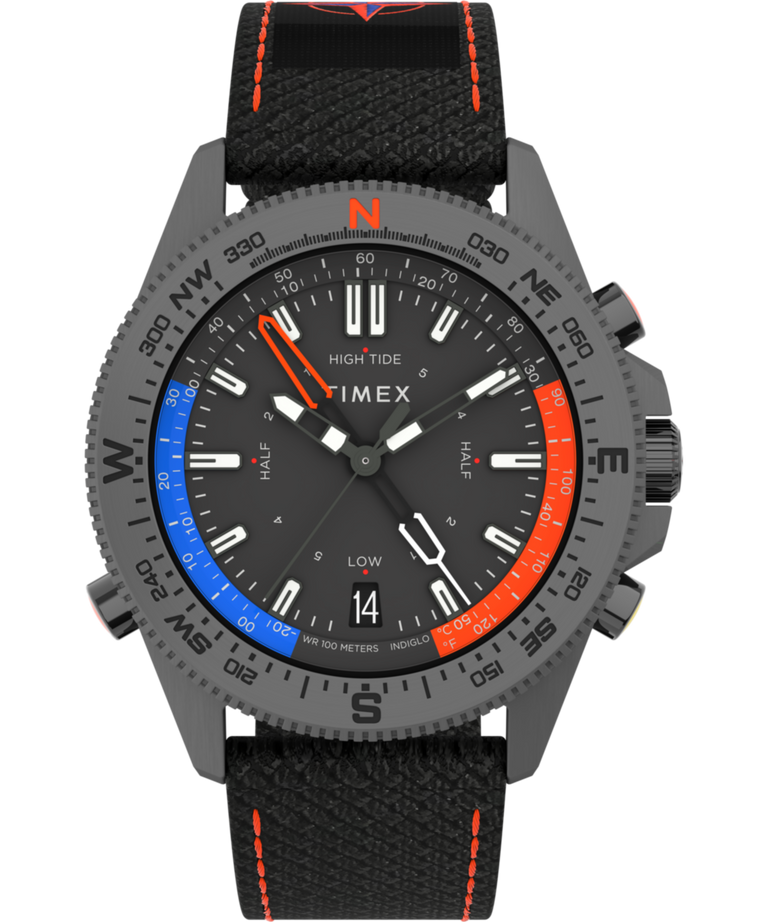Expedition Tide-Temp-Compass 43mm Eco-Friendly Fabric Strap Watch