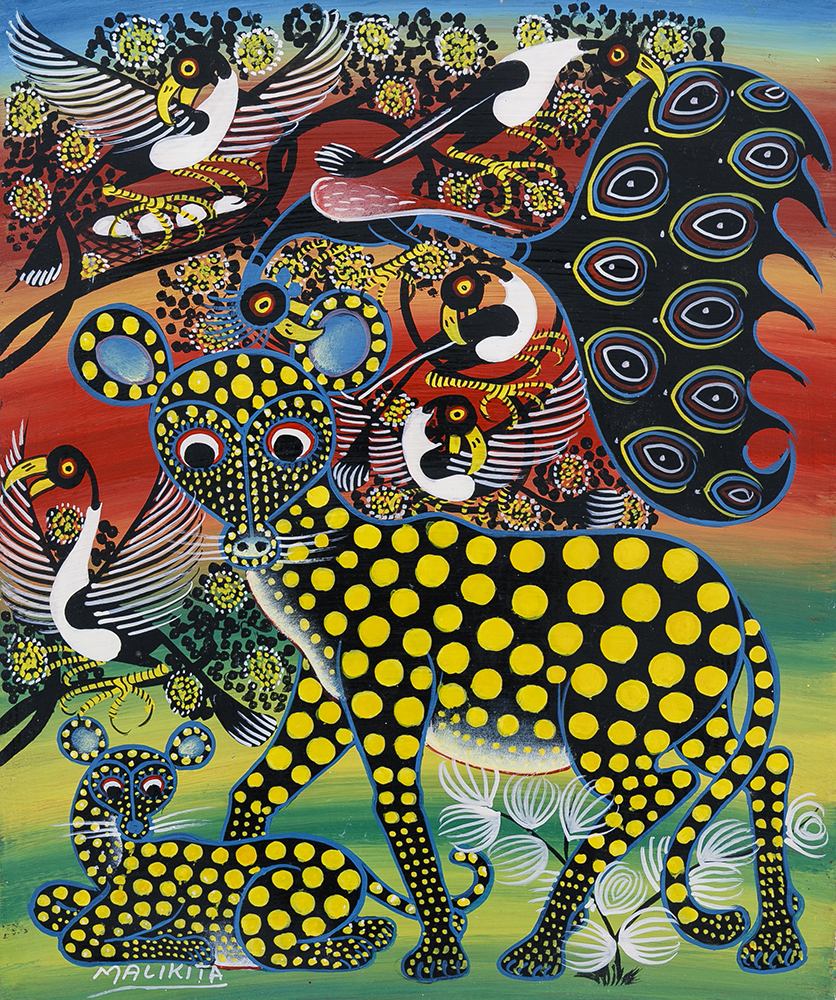 シマウマの親子/鳥 - ティンガティンガオンラインショップ