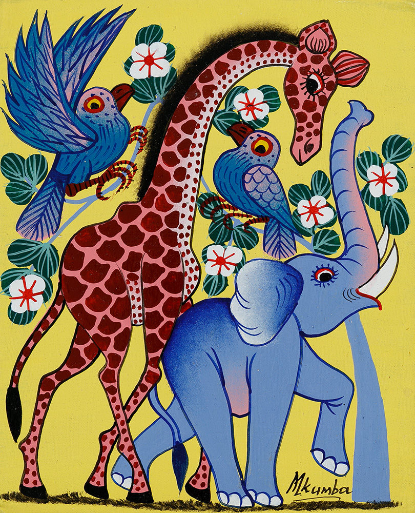 シマウマの親子/鳥 - ティンガティンガオンラインショップ