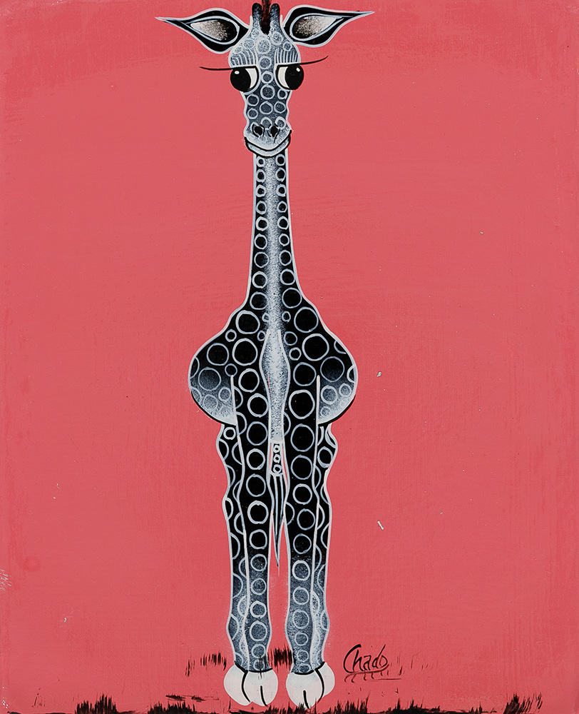 キリンの親子 - ティンガティンガオンラインショップ