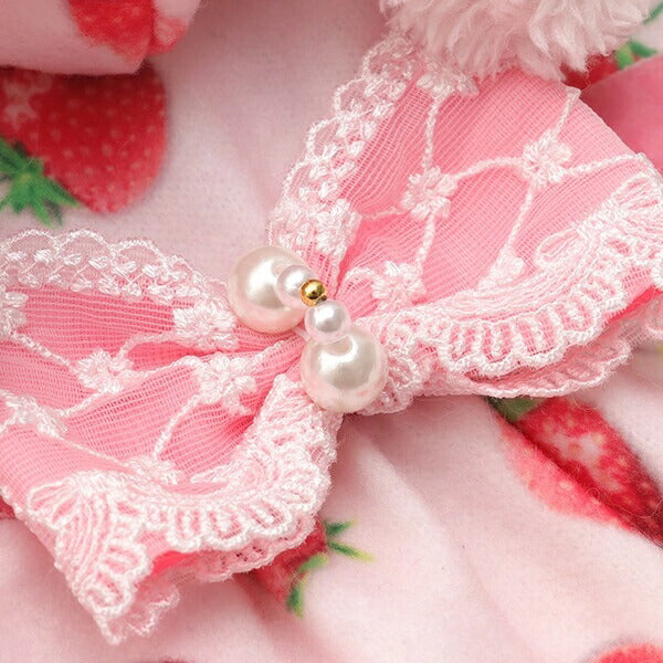 きゃんナナ CanNana 冬いちごうさ耳ワンピース 1145【小型犬 犬服