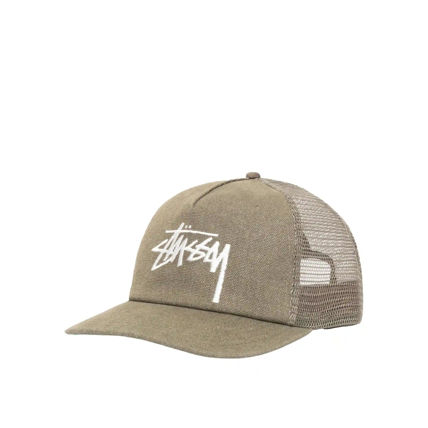 Stussy Md Big Stock Mesh Cap Ball Cap, army green - Tiki Room