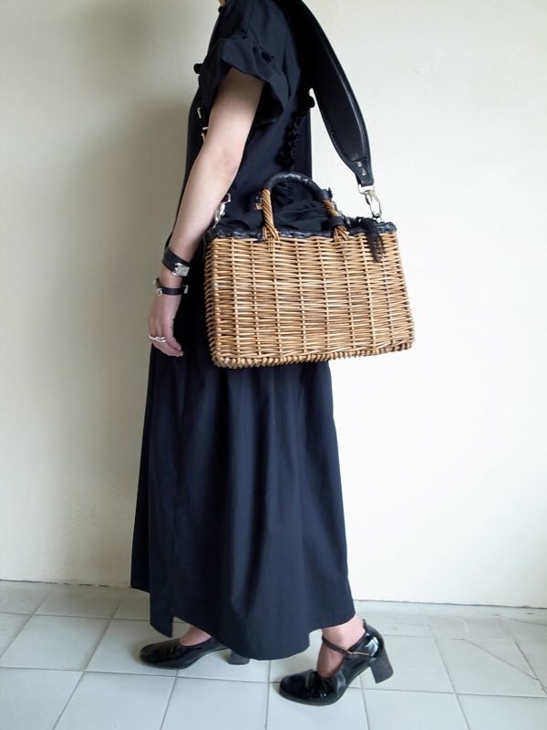 ebagos エバゴス 牛ソフトキャディーバックショルダー付き籐バッグ - tity