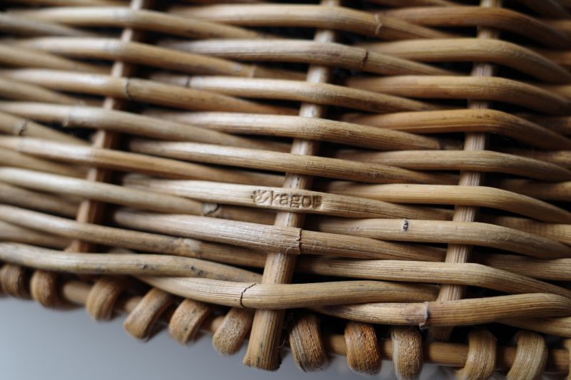 ebagos エバゴス ブライドルレザー×籐プリント入りショルダーバッグ - tity