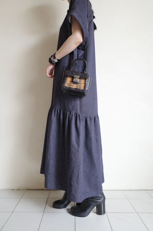 ebagos エバゴス カーフ ハンドバッグSS ブラック×シルバー - tity