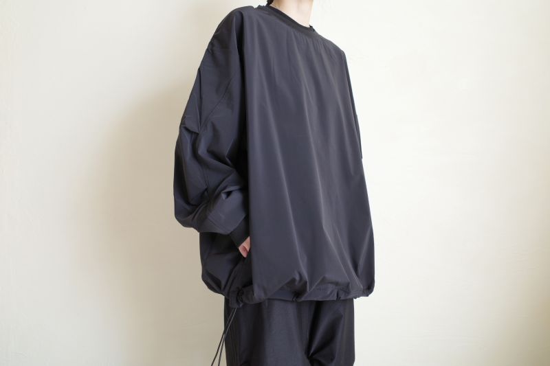UNTRACE BOX STRETCH SMOCK 2 L/S ・BLACK - tity