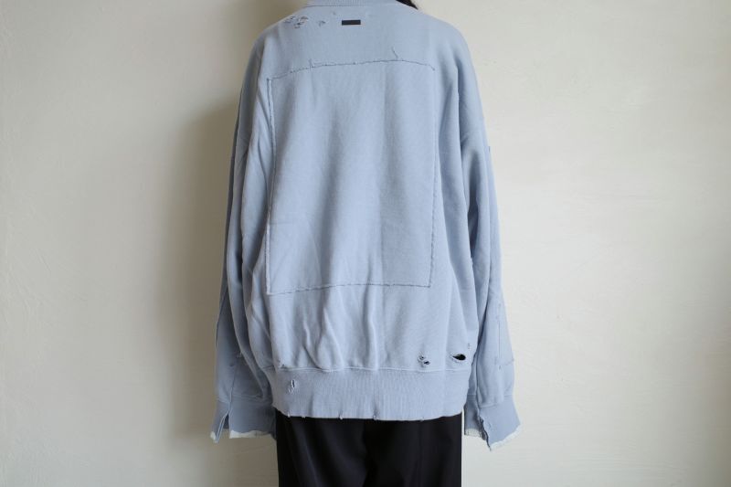 stein OVERSIZED REBUILD SWEAT LS・BLUE GREY - tity
